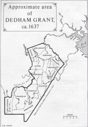 Approximate area of Dedham Grant